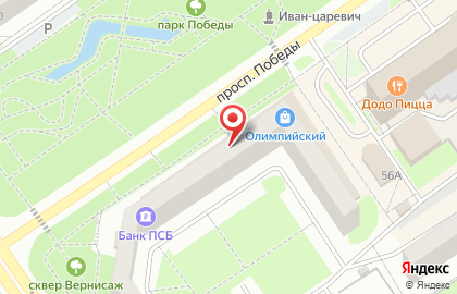 Русфинанс банк в Олимпийском микрорайоне на карте