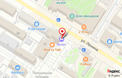 Ресторан быстрого обслуживания Вилка-Ложка в Центральном районе на карте