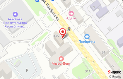 Олимп на улице Панфилова на карте