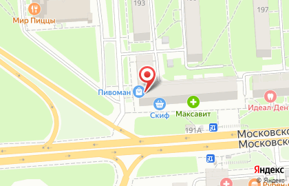 Магазин зоотоваров на Московском шоссе, 191 на карте