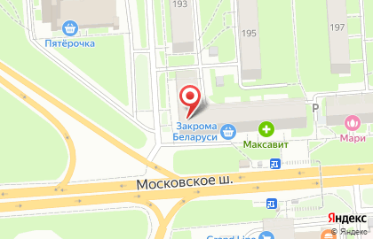 Магазин зоотоваров на Московском шоссе, 191 на карте