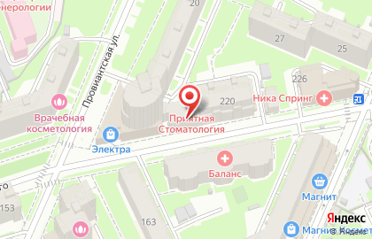 Клиника Приятная стоматология на улице Горького на карте
