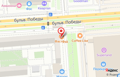 Киоск по продаже кондитерских изделий и фруктов в Коминтерновском районе на карте