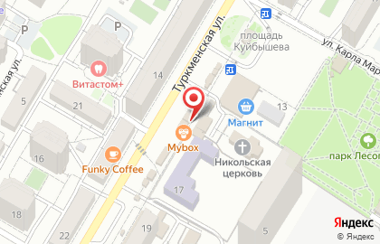 Мясная лавка на Туркменской улице на карте