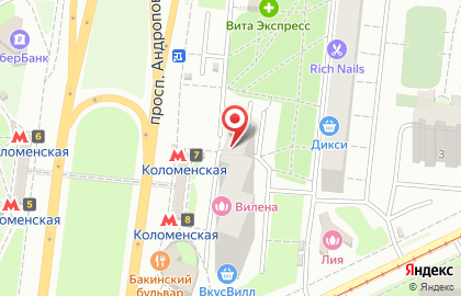 Пушкинский хлеб на проспекте Андропова на карте