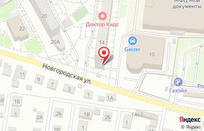 Фирменная сеть Заправка на Новгородской улице на карте