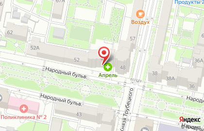 Магазин продуктов в Белгороде на карте