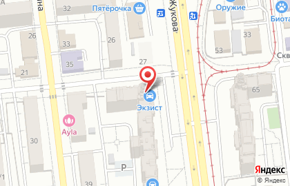 Магазин автозапчастей Exist.ru на улице Маршала Жукова на карте