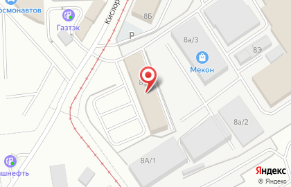 Астрея на Кислородной улице на карте