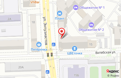 Сервисный центр Element на улице Энтузиастов на карте