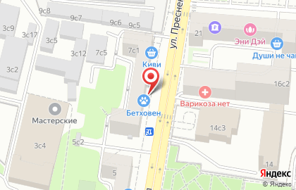 Бетховен на улице Пресненский Вал на карте