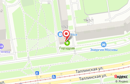 Киоск фруктов и овощей на Таллинской улице на карте