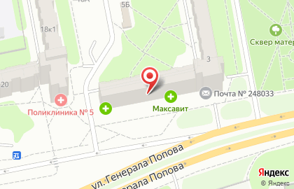 Сервисный центр Ref40 на улице Генерала Попова на карте