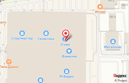 Гипермаркет О`кей на Уральской улице на карте