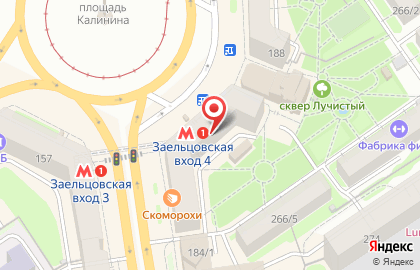 Киоск по продаже фастфудной продукции в Заельцовском районе на карте