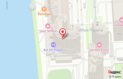 Место для Катания на Велосипеде. Пляжи Щукинского Полуострова . на карте