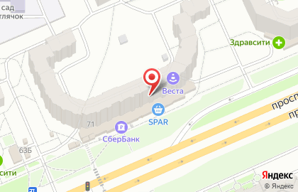 Салон связи Билайн на проспекте Тракторостроителей на карте
