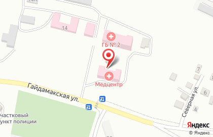 Находкинская городская больница во Владивостоке на карте