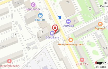 Банкомат СберБанк в Астрахани на карте