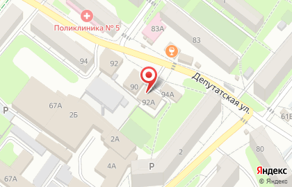 Кафе Бархат на Депутатской улице на карте