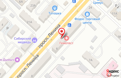 Магазин женской одежды Showroom на проспекте Ленина на карте