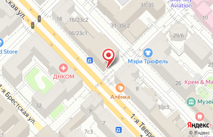 АКБ Связь-Банк на 1-й Тверской-Ямской улице на карте