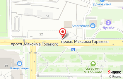 Перекресток на проспекте Максима Горького на карте