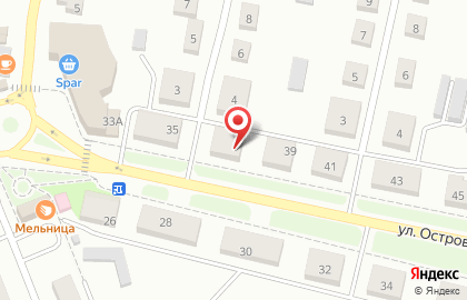 Продуктовый магазин Павловская курочка, продуктовый магазин на улице Островского на карте