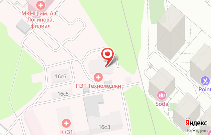 Центр ядерной медицины ПЭТ-Технолоджи на Оршанской улице, 16 стр 11 на карте