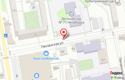 Незабудка на Пензенской улице на карте