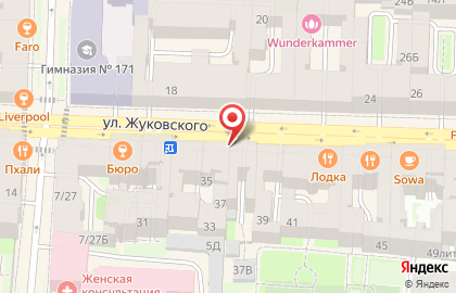 Магазин овощей и фруктов на площади Восстания на карте