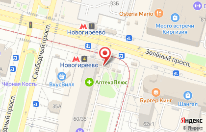 Станция Новогиреево на карте
