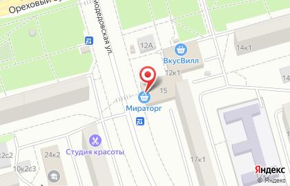 Супермаркет Мираторг в Москве на карте