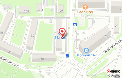 Арис-Маркет на улице Черняховского на карте
