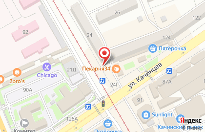 Киоск по продаже печатной продукции в Дзержинском районе на карте