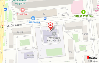 Колледж связи №54 в Москве на карте