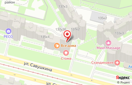 Евролюкс на улице Савушкина на карте