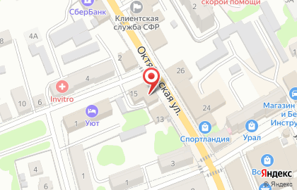 Магазин алкогольной продукции Винник, магазин алкогольной продукции на Октябрьской улице на карте