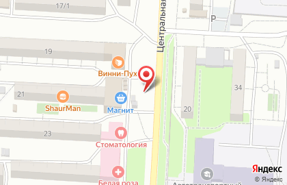 Киоск по продаже молочных продуктов Новосергиевский маслозавод на Центральной улице на карте