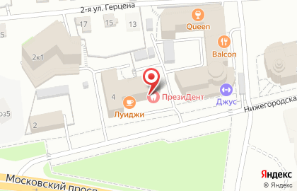 Стоматология ПрезиДент на Нижегородской улице на карте