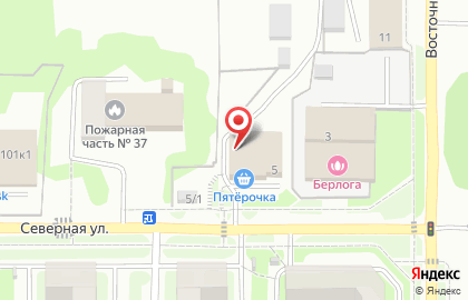 Магазин разливного пива Ёрш на Северной улице на карте