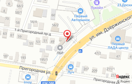 Торгово-сервисная компания ЛБР на Дзержинского на карте
