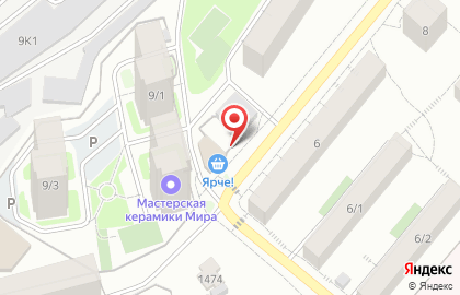 Супермаркет Ярче! на улице Адриена Лежена на карте