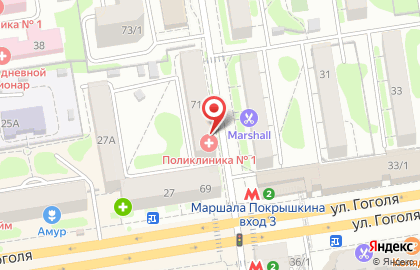 Городская клиническая поликлиника №1 на улице Ольги Жилиной на карте