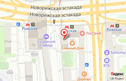 Магазин разливных напитков Беру выходной в Мещанском районе на карте