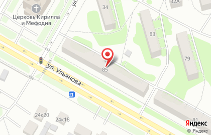 Салон цветов 13 Rose на улице Ульянова на карте