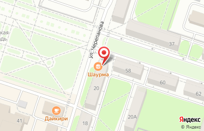 Магазин фастфудной продукции mастерГриль на улице Черепанова на карте