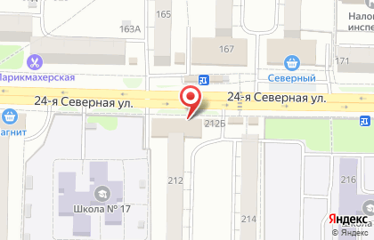 Банкомат СберБанк на 24-ой Северной улице, 212 на карте