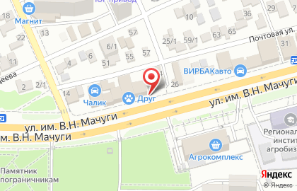 Магазин по продаже раков Раковая №1 в Карасунском округе на карте