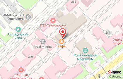 Столовая в Москве на карте